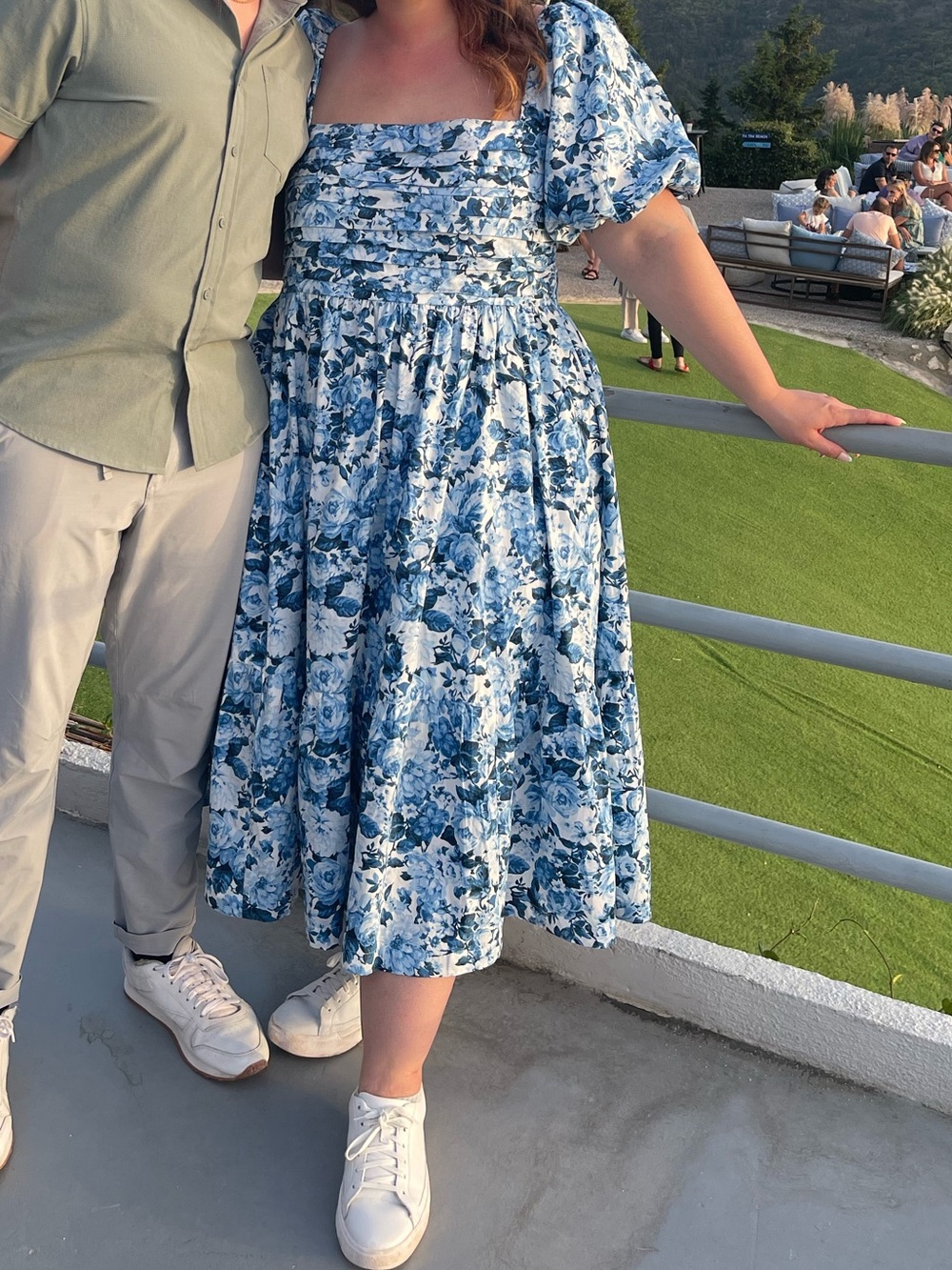 Abercrombie & Fitch Blue Floral Midi Dress - Picture 2 of 2